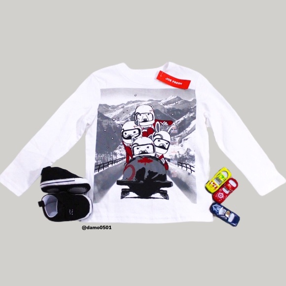 NWT Joe Fresh Toddler “Freshster” Sled Graphic Top - Picture 2 of 6